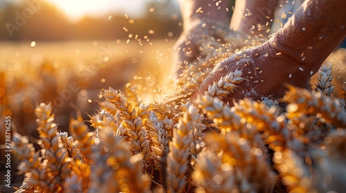 A close-up shot captures the deft hands of farmers as