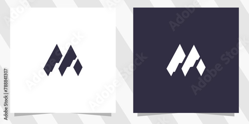 letter m logo design vector