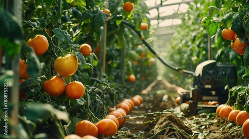 Robotic harvesters gently pick ripe fruits and vegetables, reducing labor costs and minimizing damage to the produce.