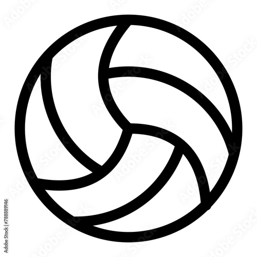 volley ball line icon