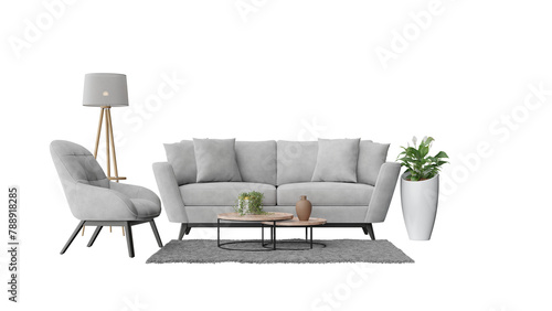 a living room with a couch chair and coffee table