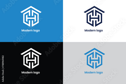 letter h logo, letter ch company logo, letter ht company logo, letter ch corporate company, letter ch and home icon logo, logomark