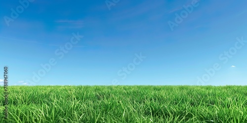 壮大な芝生と青空の背景素材05