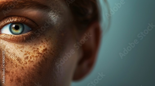 close up view of a human skin woman : Generative AI