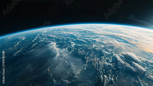 A beautiful view of the Earth's sunrise from space 