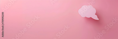 Speech bubble with career counselor advice web banner. Speech bubble with career counselor advice isolated on pink background with copy space.