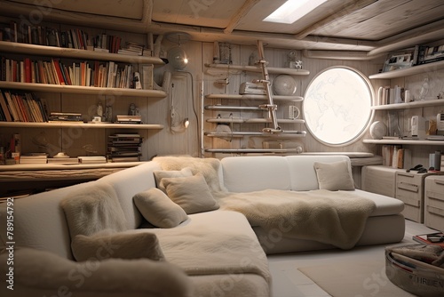 Sub-Zero Climate Control: Arctic Explorer's Winter Lounge Ideas with Frosted Shelves