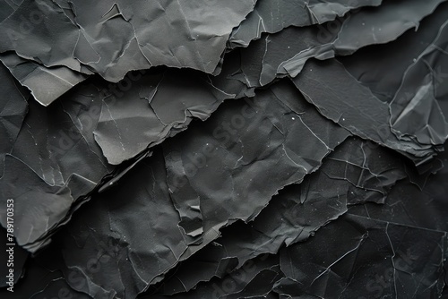 crumpled black paper texture.