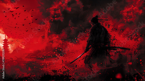 Samurai warrior graphic novel style