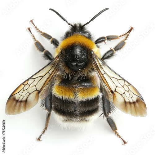 Isolated Hummel Bumblebee Insect Wing, Close Up Macro Photo of Hymenoptera Animal