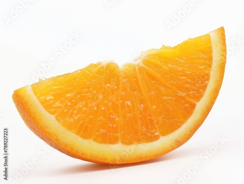 Orange Wedge - Fresh and Healthy Citrus Fruit Portion. Isolated Closeup of Orange Wedge Showcasing Juiciness and Refreshing Taste