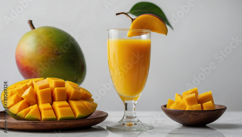 Image of mango juice and mango fruit 14