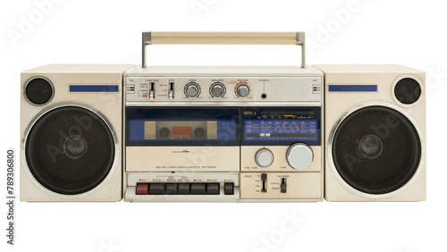 Old radio cassette design element