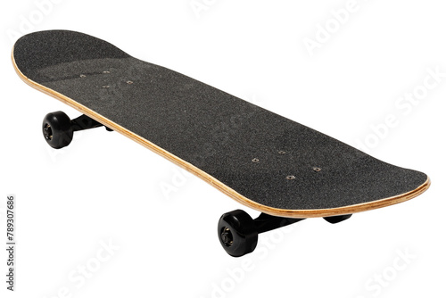 Classic black wooden skateboard design element