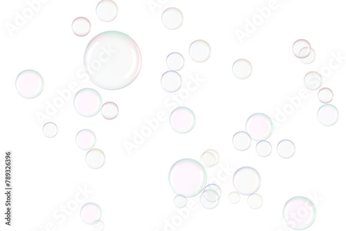 Transparent soap bubble pattern design element