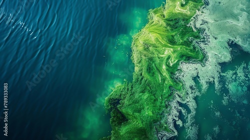 Analyze the role of algae and phytoplankton in influencing the color of water bodies