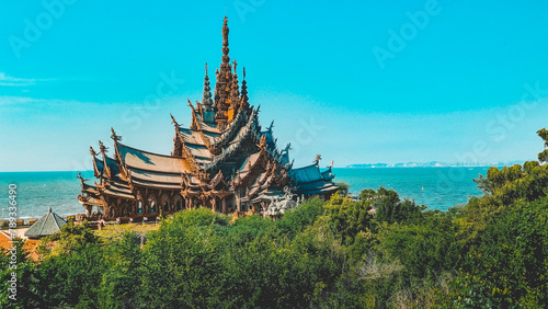 Sanctuary of Truth Temple in Pattaya Thailand