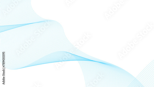 Blue swirly abstract line design element