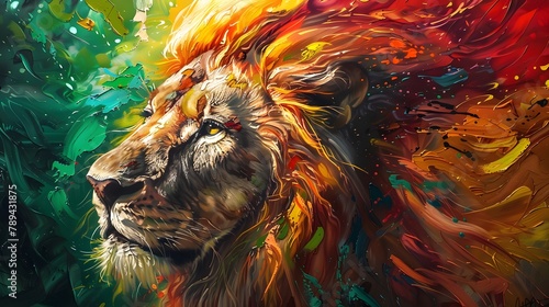 a rasta lion