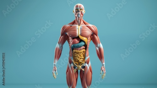 Anatomy model of human muscles