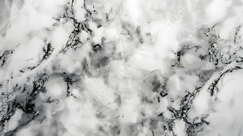 Weißer Marmor Hintergrund mit schwarzen und grauen Akzenten, heller Moderner Hintergrund, Marmor Steinplatte, Schwarzer Marmor, Luxuriöser Marmor, Modern