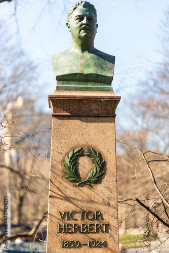 Victor Herbert statue in Central Park in New York City