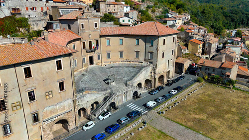 aerial pictures made with a dji mini 4 pro drone over Palestrina, Lazio, Italy.