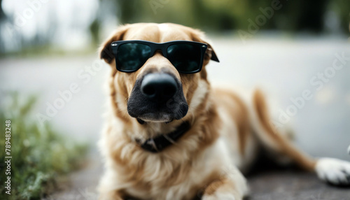 DOG SHADES sunglasses spectacle joking fun humor male fur breed funny mammal animal music listening audio ipod mp3 headpiece enjoy expression baby chart look hair portrait headset sitting sound