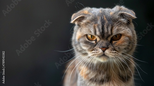 angry scottish fold cat