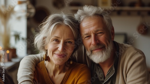 Portrait of a loving elderly couple