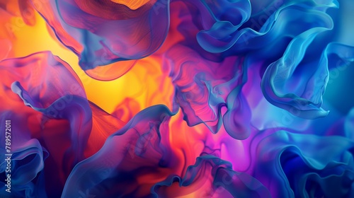 abstract background of acrylic paint in water, like waves on water