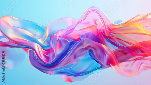 This is an abstract image of a flowing, translucent fabric.