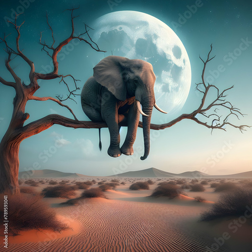 Elephant on the tree 