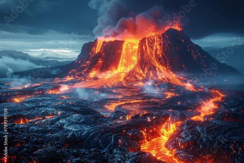 Dramatic volcanic eruption images