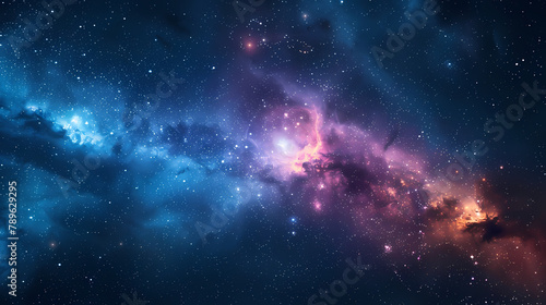 Majestic Cosmic Nebula in Deep Space