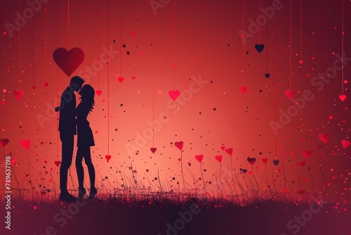 Valentine's Thematic Art: Romantic and Artistic Expressions of Love, Companionship, and Bonding in Modern Illustrative Styles
