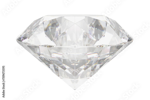 3D diamond png clipart, realistic jewelry illustration on transparent background