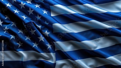 Supporting Law Enforcement: American Flag with Thin Blue Line