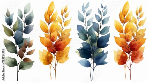 A botanical wall art modern set designed for print, cover, wallpaper, minimalism, and natural spaces.
