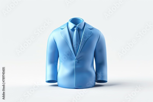 beautiful 3d man clothes icon illustration with rounded shape isolated on white background 