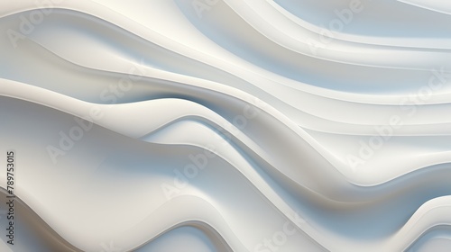 Contemporary soft wave textures in a 3D minimal design, subtle energy flow