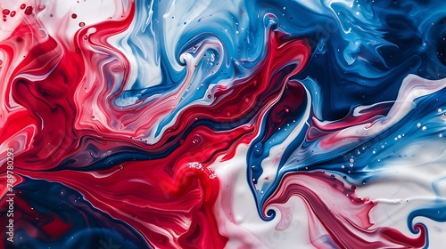 Abstract Background Evoking Red, White, and Blue Bliss Suitable for American Celebration Day