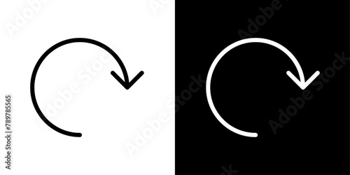 Refresh Arrow Icon Set. Reload and restart button vector symbol.