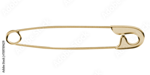 Gold safety pin png sticker, transparent background