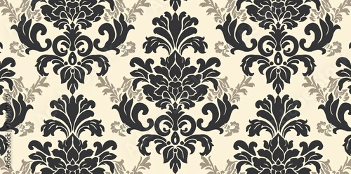 Timeless elegance of seamless damask paper texture. Classic sophistication concept. AI Image
