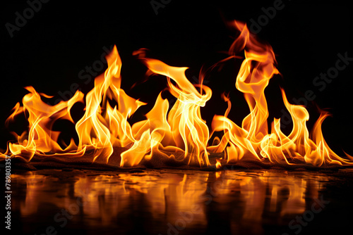 An HD photograph capturing the brilliance of a burning fire icon, with flickering flames and radiant heat on a solid background.