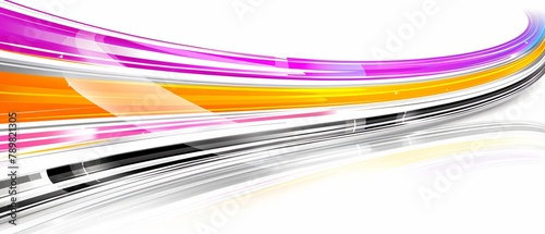  lines in shades of orange, pink, and purple against a white backdrop..A white background with white lines: a clean, unad