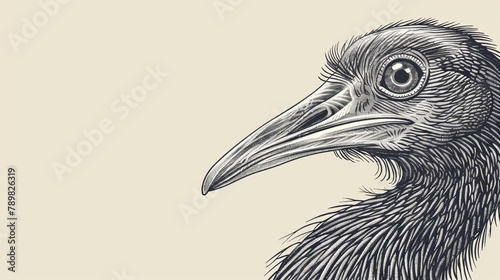  long beak, large, black beak