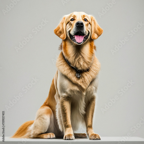 golden retriever dog full body portrait