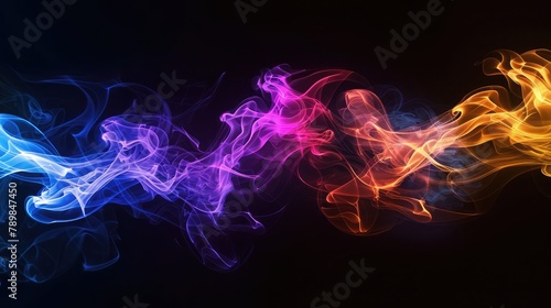 Vibrant Burst Dynamic Colored Smoke Unleashes A Whirlwind Of Color Background